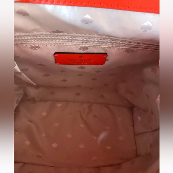 New Kate Spade Adel Medium Flap Backpack Leather Geranium - Picture 7 of 7